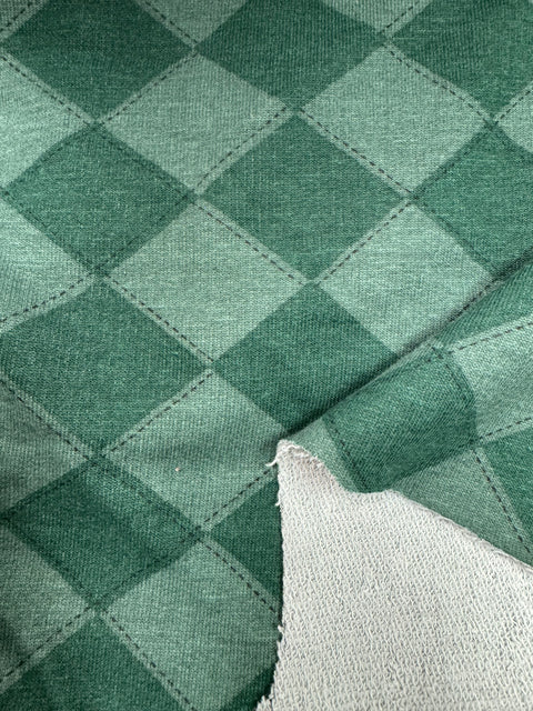 French Terry Argyle - Slytherin Green
