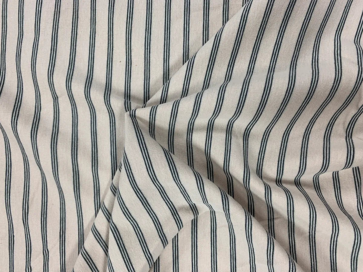 Knit Pinstripe Slate Blue/Creme Design Company Fabrics