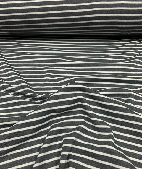 Knit Stripe - Charcoal/White