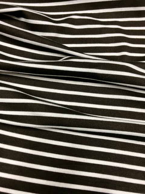 Knit Stripe - Dark Chocolate/White