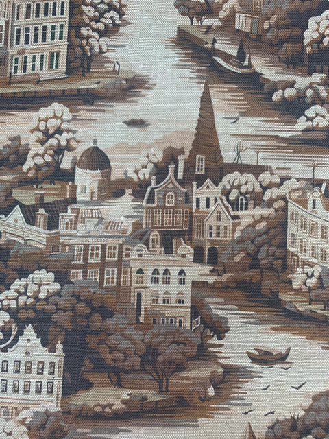 Amsterdam Toile Chocolate - Linen