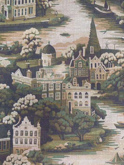 Amsterdam Toile Olive - Linen