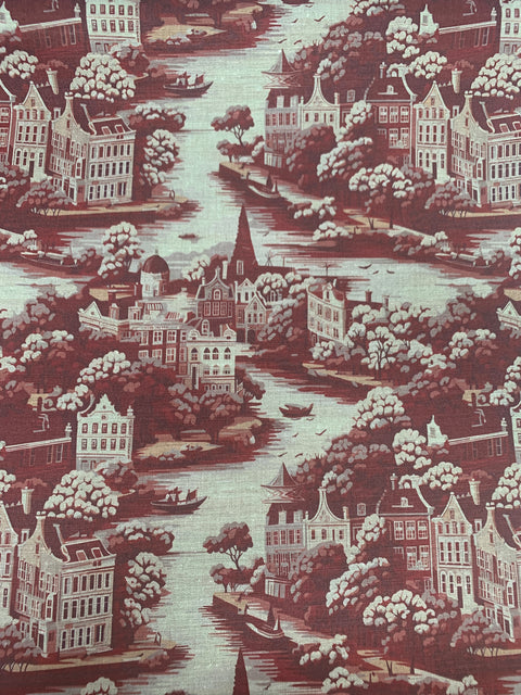 Amsterdam Toile Ruby - Linen