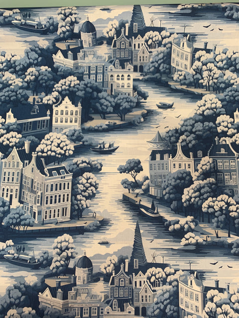 Amsterdam Toile Blauw - Cotton