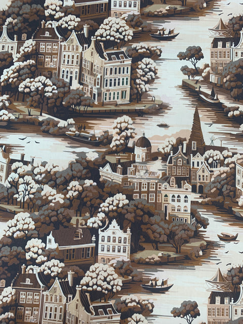 Amsterdam Toile Chocolate - Cotton