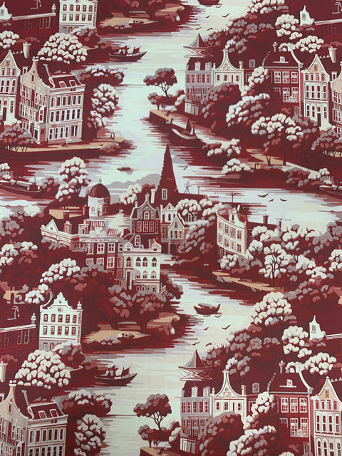 Amsterdam Toile Ruby - Cotton