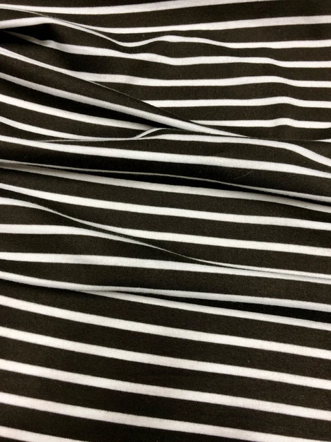 Knit Stripe - Dark Chocolate/White