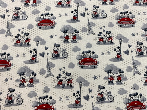 Micky In Paris Quilt Cotton